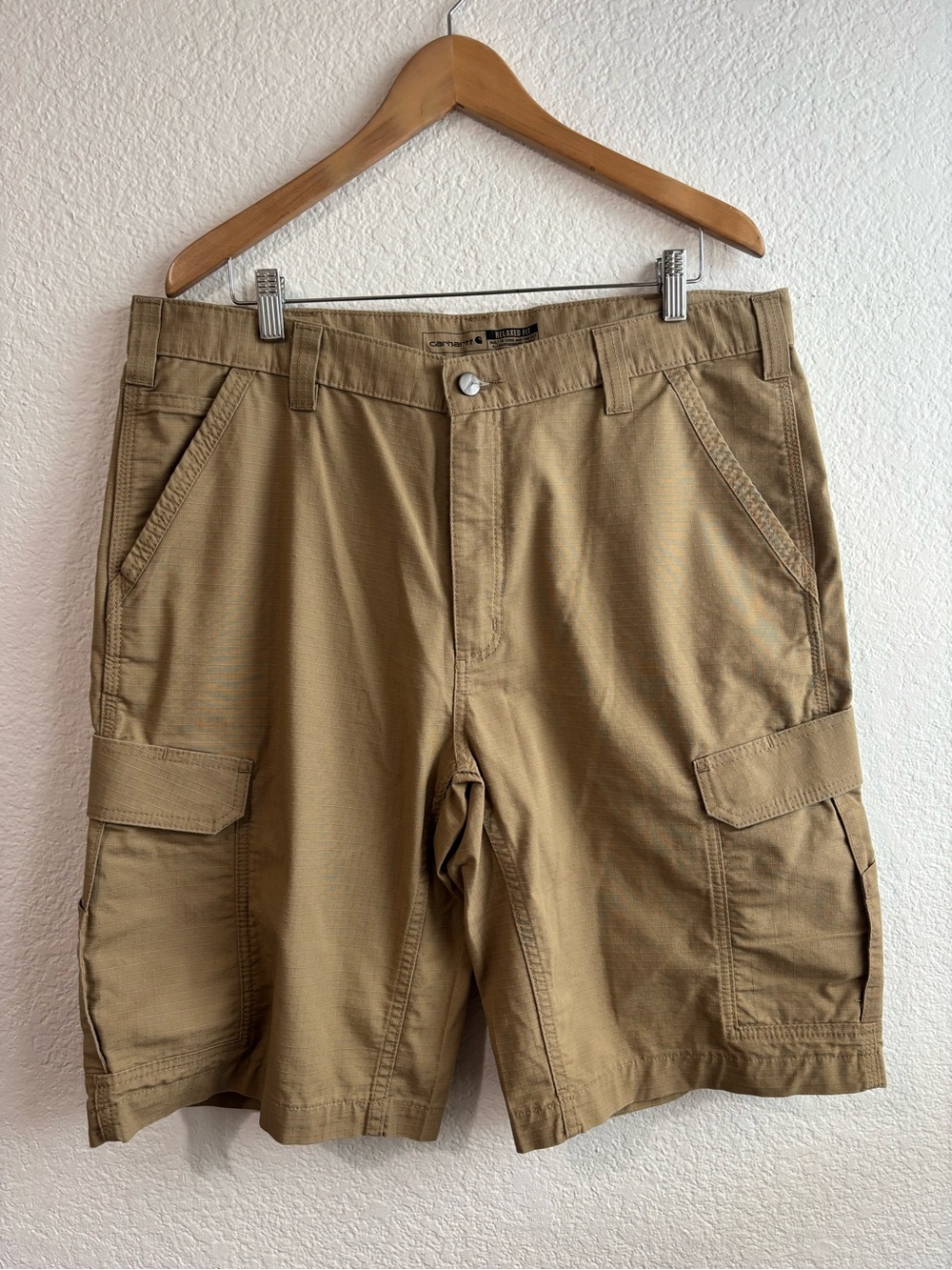 Carhartt Men's Cargo Work Short Relaxed Fit Khaki Size 38 Utility